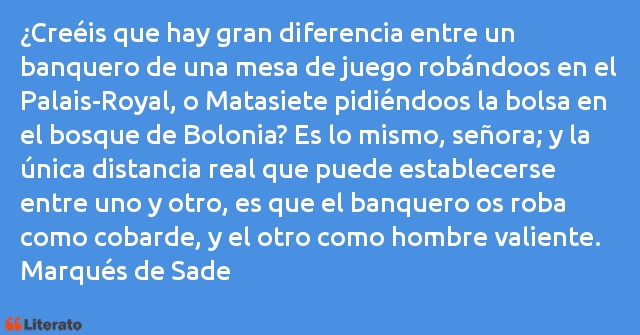 Frases de Marqués de Sade