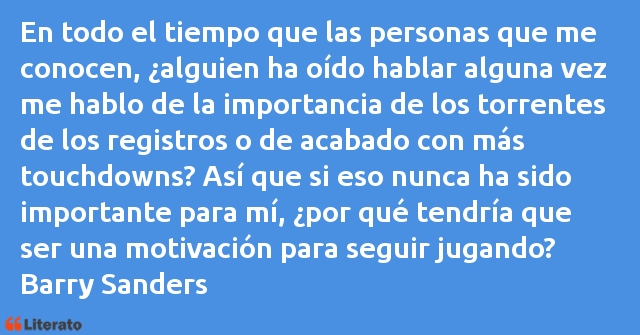 Frases de Barry Sanders