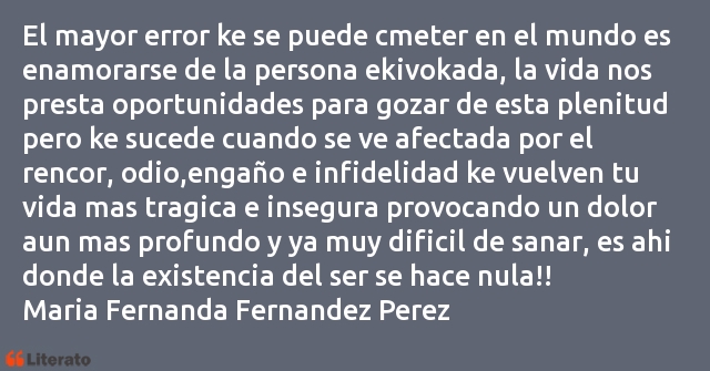 Frases de Maria Fernanda Fernandez Perez