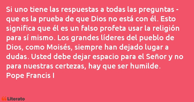 Frases de Papa Francisco