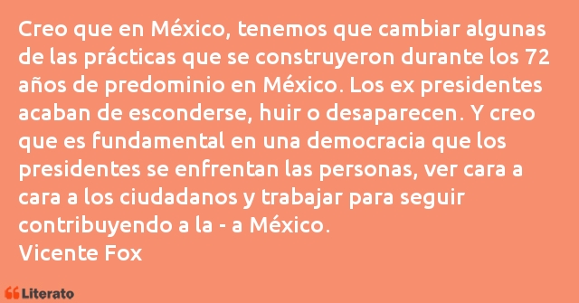 Frases de Vicente Fox