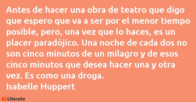 Frases de Isabelle Huppert