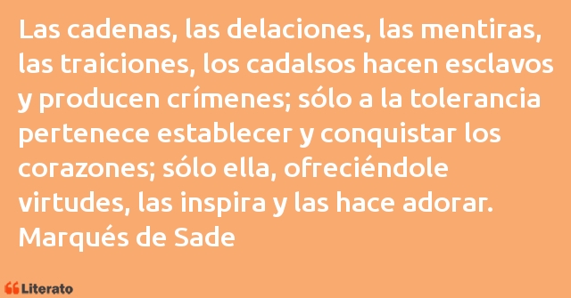 Frases de Marqués de Sade