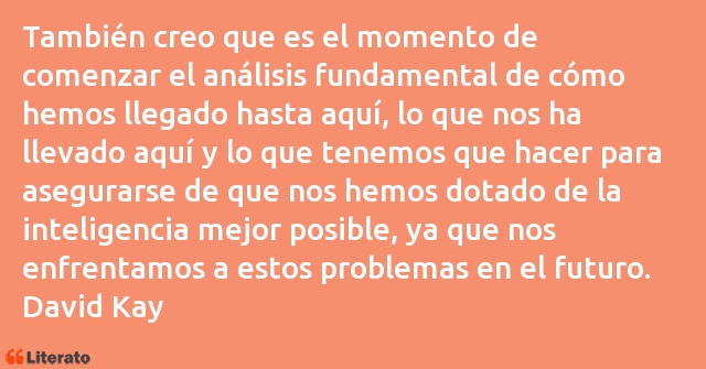 Frases de David Kay