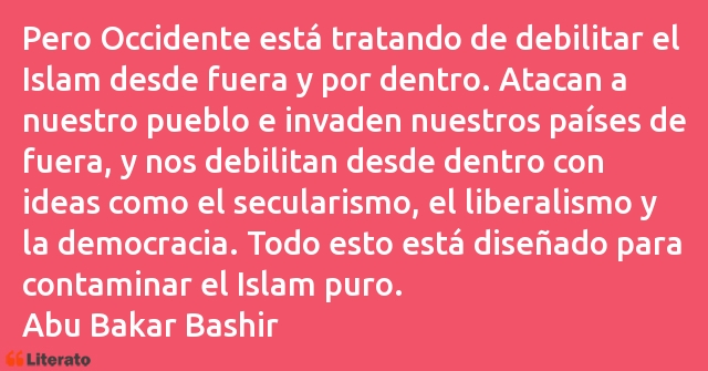 Frases de Abu Bakar Bashir