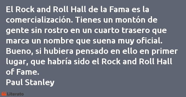 Frases de Paul Stanley