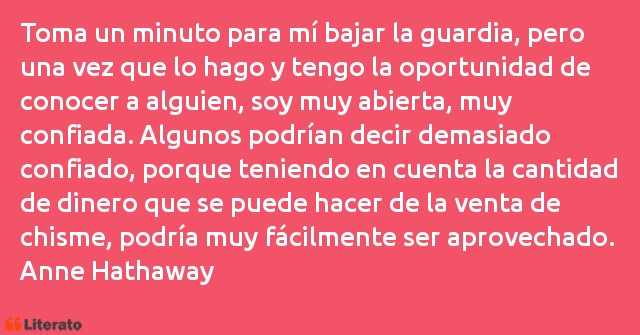 Frases de Anne Hathaway