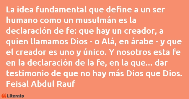 Frases de Feisal Abdul Rauf