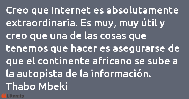 Frases de Thabo Mbeki