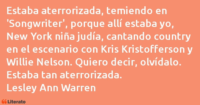 Frases de Lesley Ann Warren