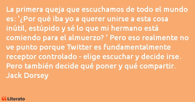 Frases de Jack Dorsey