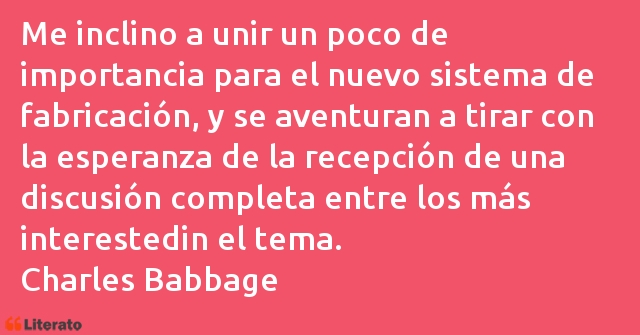 Frases de Charles Babbage