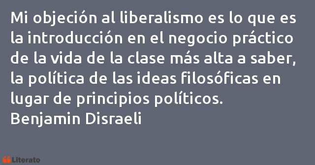 Frases de Benjamin Disraeli