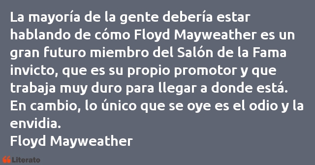 Frases de Floyd Mayweather