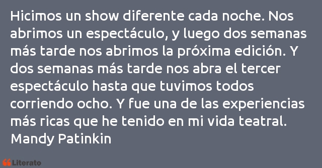 Frases de Mandy Patinkin