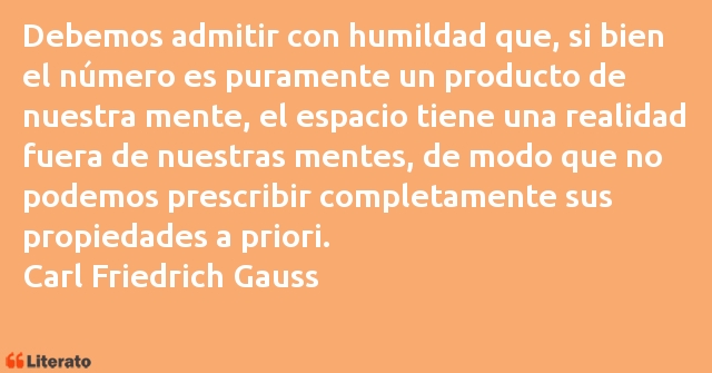 Frases de Carl Friedrich Gauss