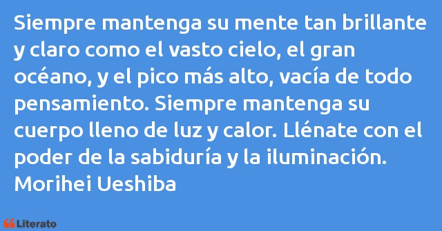 Frases de Morihei Ueshiba