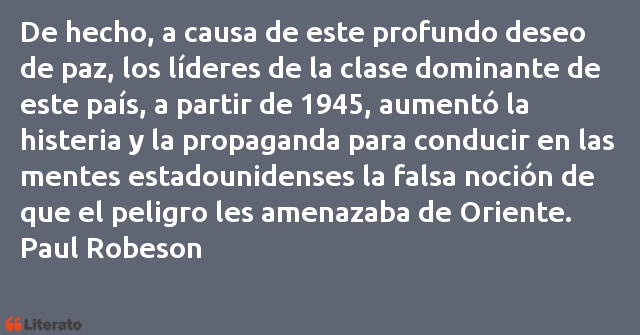 Frases de Paul Robeson