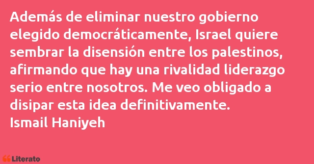 Frases de Ismail Haniyeh