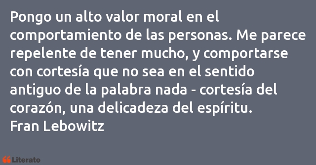 Frases de Fran Lebowitz