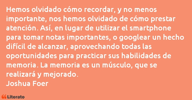 Frases de Joshua Foer