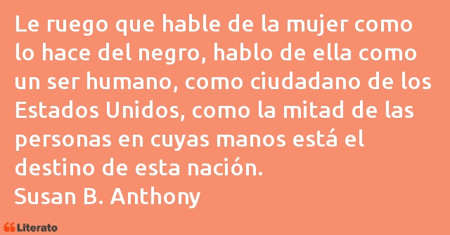 Frases de Susan B. Anthony