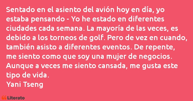 Frases de Yani Tseng