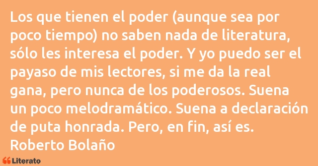 Frases de Roberto Bolaño