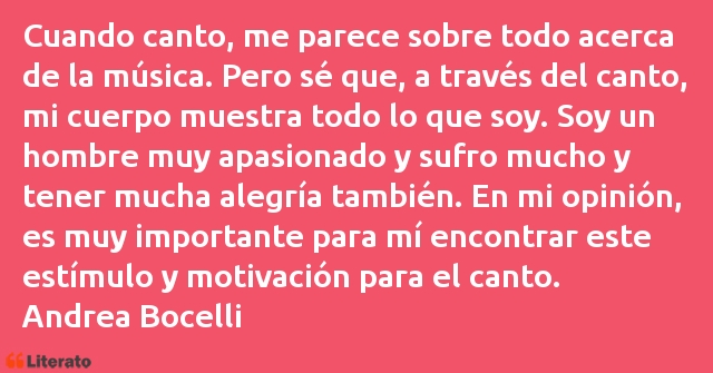 Frases de Andrea Bocelli