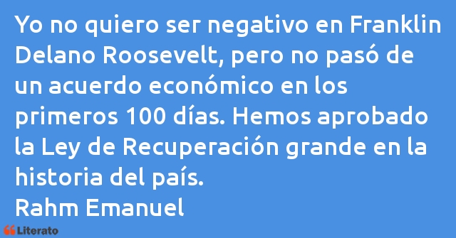 Frases de Rahm Emanuel