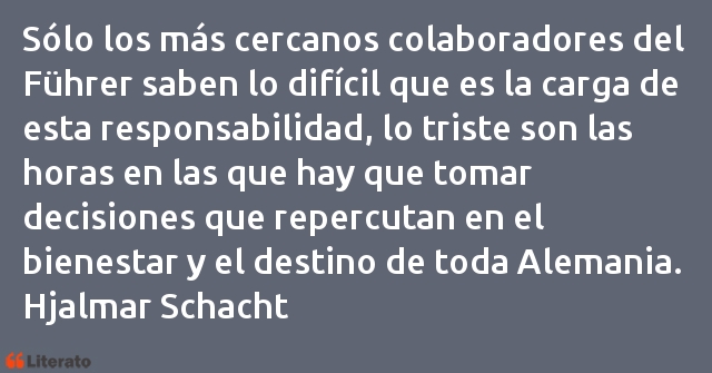 Frases de Hjalmar Schacht