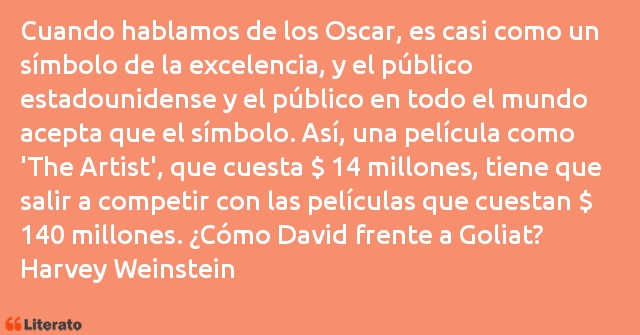 Frases de Harvey Weinstein