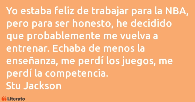 Frases de Stu Jackson