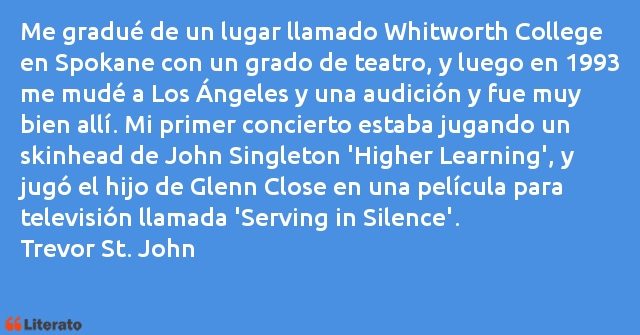 Frases de Trevor St. John