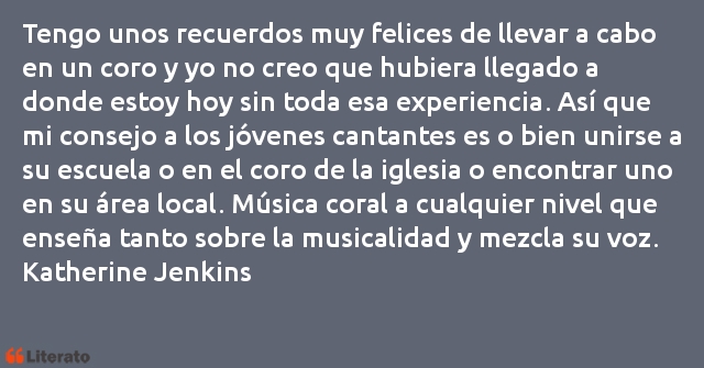 Frases de Katherine Jenkins