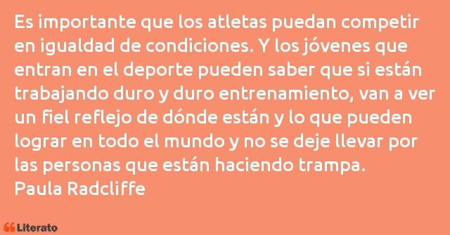 Frases de Paula Radcliffe