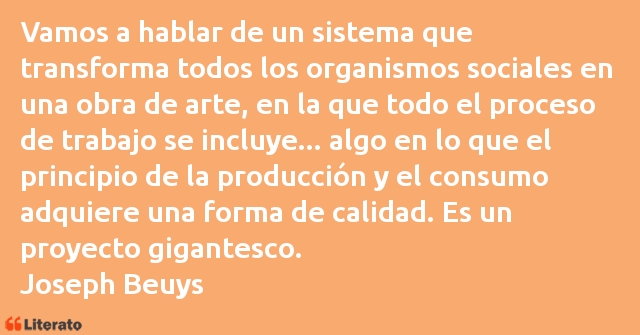 Frases de Joseph Beuys