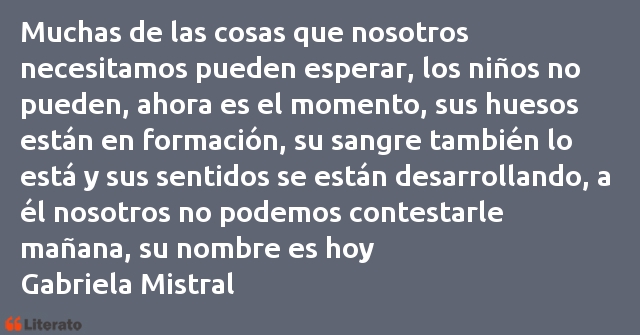 Frases de Gabriela Mistral