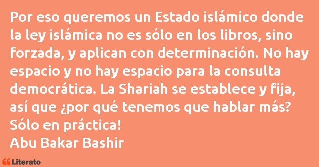 Frases de Abu Bakar Bashir