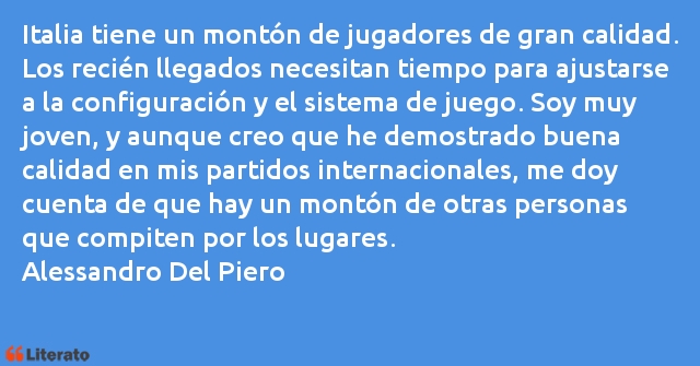 Frases de Alessandro Del Piero