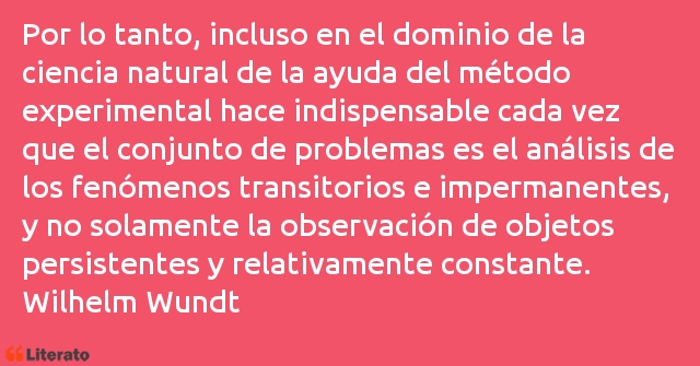 Frases de Wilhelm Wundt