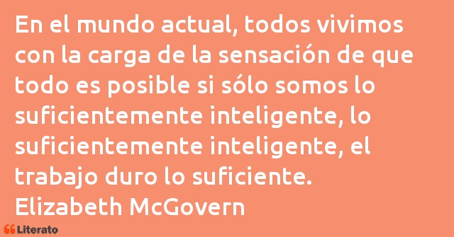 Frases de Elizabeth McGovern