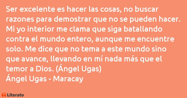Frases de Ángel Ugas - Maracay