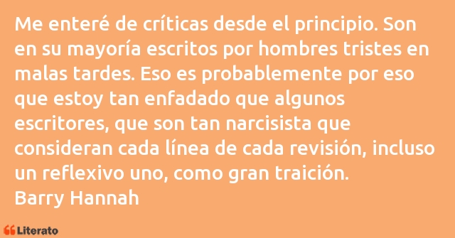 Frases de Barry Hannah