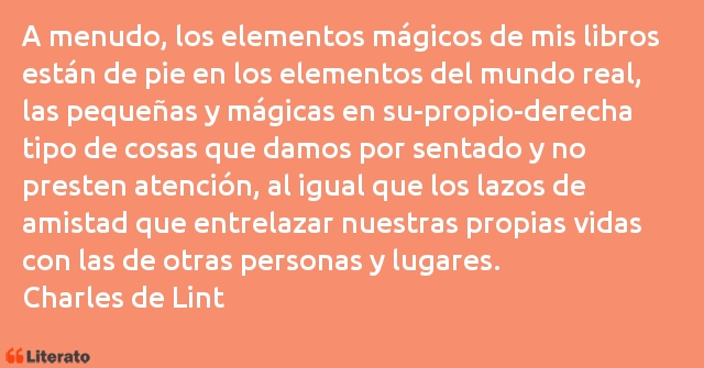 Frases de Charles de Lint