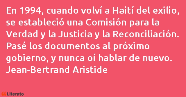 Frases de Jean-Bertrand Aristide