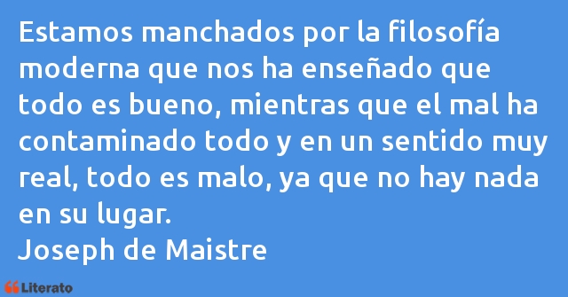 Frases de Joseph de Maistre