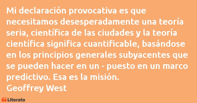 Frases de Geoffrey West