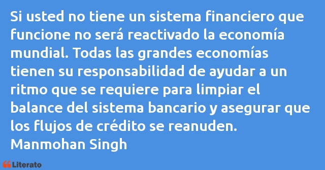 Frases de Manmohan Singh