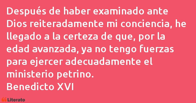 Frases de Benedicto XVI